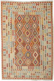  199X296 Kilim Afghan Old Style Rug Beige/Brown Afghanistan Carpetvista