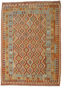  205X285 Kelim Afghan Old Style Vloerkleed Oranje/Bruin Afghanistan Carpetvista