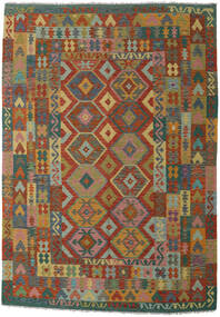 200X300 Kilim Afghan Old Style Rug Oriental Brown/Dark Grey (Wool, Afghanistan) Carpetvista