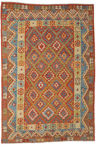 201X297 Tapete Oriental Kilim Afegão Old Style Castanho/Laranja (Lã, Afeganistão) Carpetvista