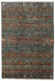 203X297 Shabargan Rug Modern Brown/Dark Grey (Wool, Afghanistan) Carpetvista