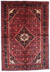  Hosseinabad Rug 155X225 Persian Wool Red/Dark Red Small Carpetvista