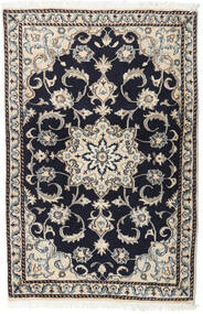  Persischer Nain Teppich 89X136 Beige/Schwarz (Wolle, Persien/Iran)