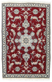  Persian Nain Rug 88X138 Dark Red/Grey Carpetvista