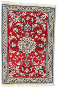 絨毯 ペルシャ ナイン 90X135 ダークレッド/ダークグレー (ウール, ペルシャ/イラン)