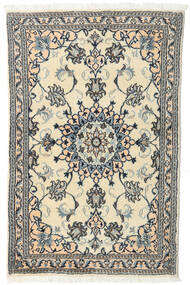 92X140 絨毯 オリエンタル ナイン グレー/ベージュ (ウール, ペルシャ/イラン) Carpetvista