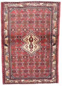 絨毯 オリエンタル ホセイナバード 100X145 レッド/ダークレッド (ウール, ペルシャ/イラン)