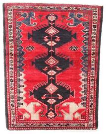 Tapete Persa Hamadã 97X130 Vermelho/Vermelho Escuro (Lã, Pérsia/Irão)