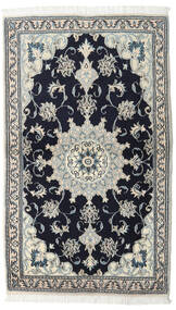 90X152 Nain Teppich Orientalischer Grau/Schwarz (Wolle, Persien/Iran) Carpetvista