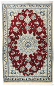 絨毯 オリエンタル ナイン 90X148 グレー/ダークレッド (ウール, ペルシャ/イラン)