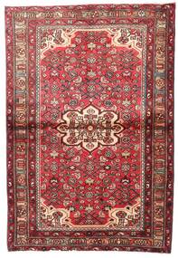 112X163 Hosseinabad Rug Oriental Red/Dark Red (Wool, Persia/Iran) Carpetvista