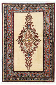 Ardebil Rug 86X128 Beige/Dark Red Wool, Persia/Iran Carpetvista