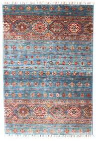 102X152 Shabargan Matta Orientalisk Grå/Blå (Ull, Afghanistan) Carpetvista
