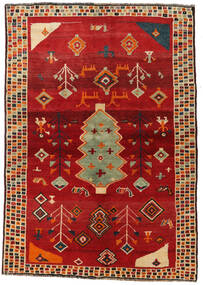 絨毯 カシュガイ 145X207 レッド/ベージュ (ウール, ペルシャ/イラン)
