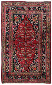 140X229 Alfombra Oriental Mashad Rojo/Rosa Oscuro (Lana, Persia/Irán) Carpetvista