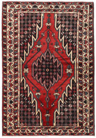  Hamadan Teppich 138X202 Persischer Wollteppich Braun/Rot Klein Carpetvista