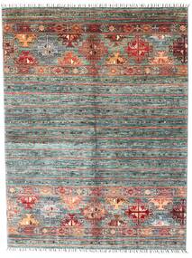 160X210 絨毯 Shabargan モダン グレー/レッド (ウール, アフガニスタン) Carpetvista