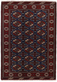  135X190 Turkaman Rug Dark Red/Dark Grey Persia/Iran Carpetvista