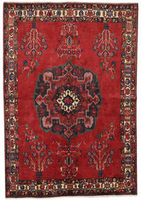 Afshar Teppich 155X224 Rot/Dunkelrot Wolle, Persien/Iran Carpetvista