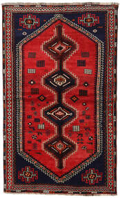 Shiraz Teppich 150X240 Dunkelrosa/Rot Wolle, Persien/Iran Carpetvista