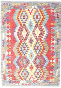  Kilim Afghan Old Style Rug 127X176 Wool Beige/Pink Small Carpetvista