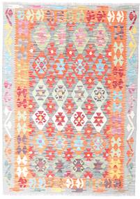  125X176 Kilim Afghan Old Style Rug Beige/Light Pink Afghanistan Carpetvista