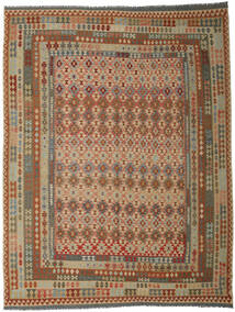  Kilim Afgán Old Style 300X393 Gyapjúszőnyeg Barna/Narancssárga Nagy Carpetvista