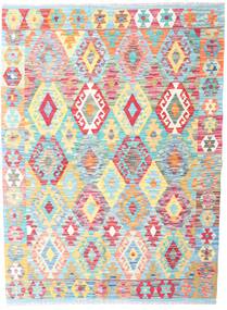  131X177 Small Kilim Afghan Old Style Rug Wool, Carpetvista