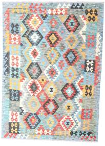 Kelim Afghan Old Stil Teppich 131X183 Grau/Beige Wolle, Afghanistan Carpetvista
