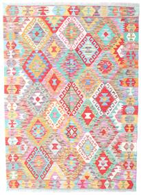  131X183 Klein Kelim Afghan Old Stil Teppich Wolle, Carpetvista