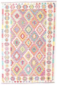  124X185 Small Kilim Afghan Old Style Rug Wool, Carpetvista