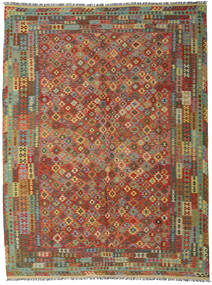  Kelim Afghan Old Style Matot 302X400 Ruskea/Punainen Carpetvista