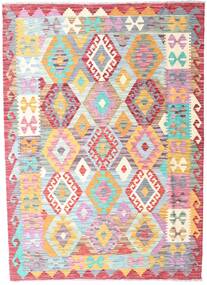  129X180 Klein Kelim Afghan Old Stil Teppich Wolle, Carpetvista