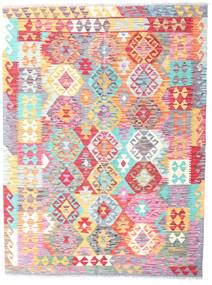 128X173 Kelim Afghan Old Stil Teppich Orientalischer Hellrosa/Rot (Wolle, Afghanistan) Carpetvista