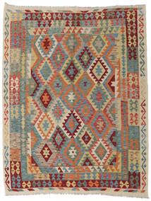  Kilim Afghan Old Style Alfombra 193X242 De Lana Gris/Beige Carpetvista