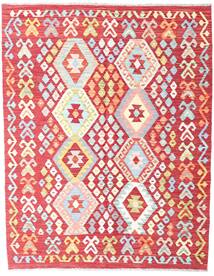  131X167 Kelim Afghan Old Style Vloerkleed Rood/Beige Afghanistan Carpetvista