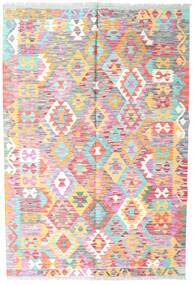  128X190 Kilim Afghan Old Style Rug Beige/Light Pink Afghanistan Carpetvista