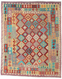  Oriental Kilim Afghan Old Style Rug 206X254 Beige/Red Wool, Afghanistan Carpetvista