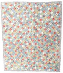  Orientalischer Kelim Afghan Old Stil Teppich 165X187 Hellgrau/Grau Wolle, Afghanistan Carpetvista