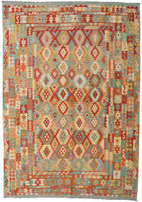  247X355 Large Kilim Afghan Old Style Rug Wool, Carpetvista