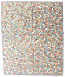 Kelim Afghan Old Stil Teppich 161X195 Hellgrau/Grau Wolle, Afghanistan Carpetvista