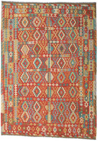  Kilim Afghan Old Style Rug 251X352 Wool Beige/Red Large Carpetvista