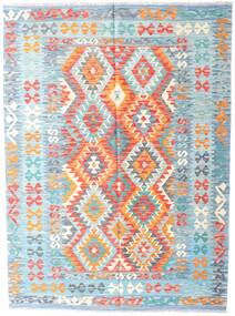  151X206 Kelim Afghan Old Stil Teppich Hellblau/Beige Afghanistan Carpetvista