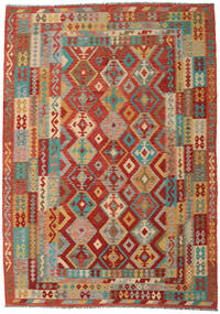  Kelim Afghan Old Style 244X346 Ullteppe Rød/Beige Stort Carpetvista