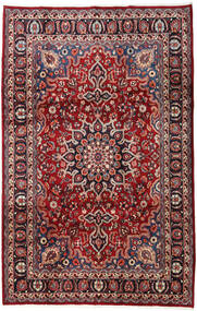  Persischer Maschad Teppich 197X306 Rot/Dunkelrosa (Wolle, Persien/Iran)