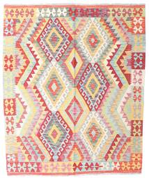 159X191 Kelim Afghan Old Stil Teppich Orientalischer Beige/Rot (Wolle, Afghanistan) Carpetvista