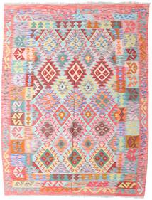 Kelim Afghan Old Stil Teppich 156X204 Hellrosa/Rot Wolle, Afghanistan Carpetvista