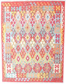  Kelim Afghan Old Style Matot 152X196 Punainen/Vaalea Pinkki Carpetvista