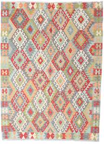 164X221 Tappeto Orientale Kilim Afghan Old Style Beige/Grigio (Lana, Afghanistan) Carpetvista