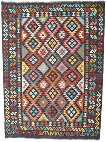 Kelim Afghan Old Stil Teppich 175X236 Dunkelrot/Rot Wolle, Afghanistan Carpetvista